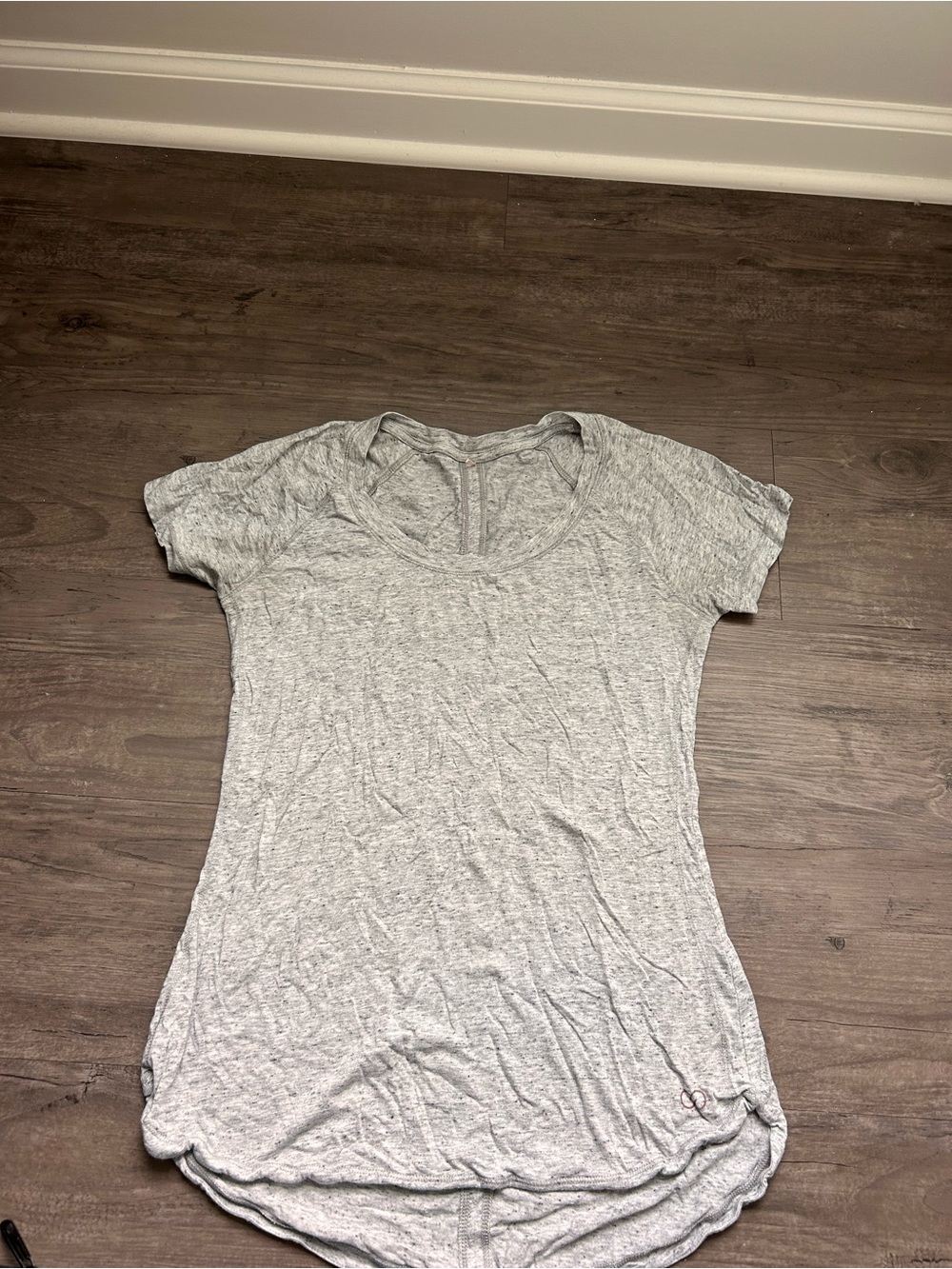 Light Gray Scoop Neck Women's Top